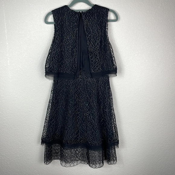 Jonathan Simkhai Popover Cape Back Tricot Lace Cable Knit Party Dress Black Sz 0 - Picture 7 of 13